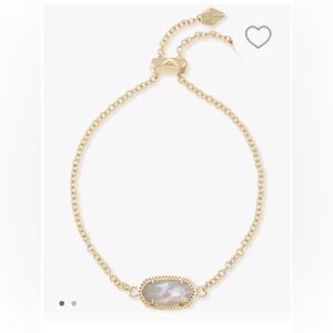 Kendra Scott multi color druzy Elaina adjustable silver chain bracelet.